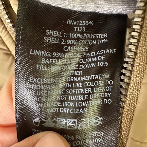 NWT $525 Aether Phase Vest Women’s XL Chinchilla Brown Cashmere Goose Down - Picture 14 of 15